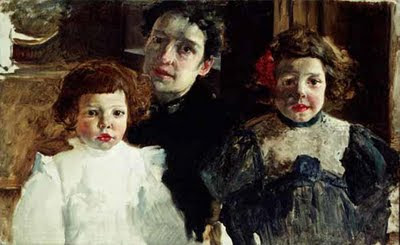 Clotilde con María y Joaquín, Joaquín Sorolla Bastida, Retratos de Joaquín Sorolla, Joaquín Sorolla y Bastida, Joaquín Sorolla, Pintor español, Retratista español, Pintores Valencianos