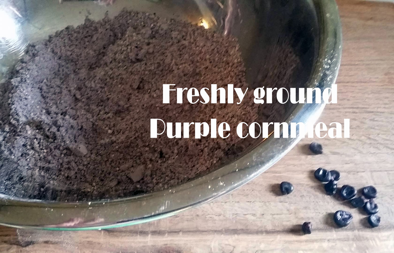 Purple cornbread recipe and purple corn product review Hippie Chic's