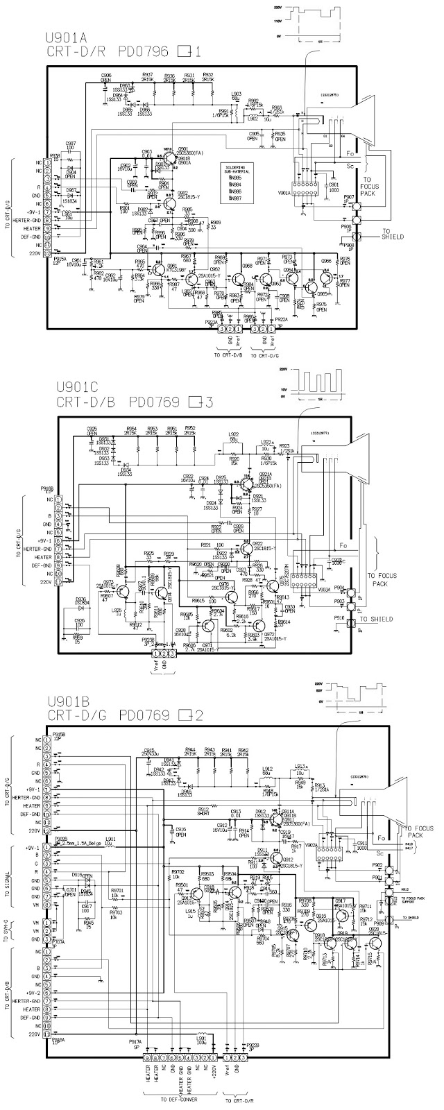 TOSHIBA 50 inch PROJECTION TV - SMPS SCHEMATIC