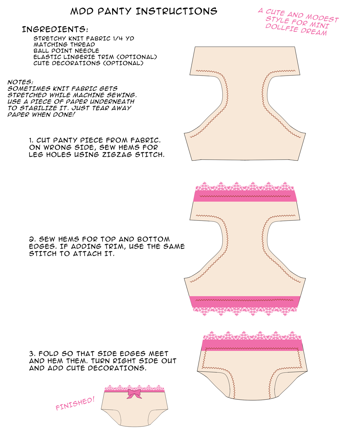 Jadepixel Doll Lab Pattern For MDD Panties Jadepixel Doll Lab Pattern For MDD Panties