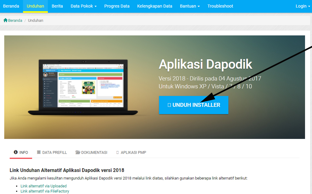 Aplikasi Dapodik 2018 Semester 2