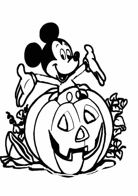 Ausmalbilder Halloween Mickey Halloween