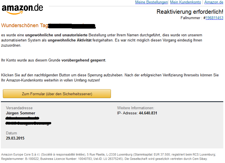 Amazon Kundenkonto Amazon Kundenkonto