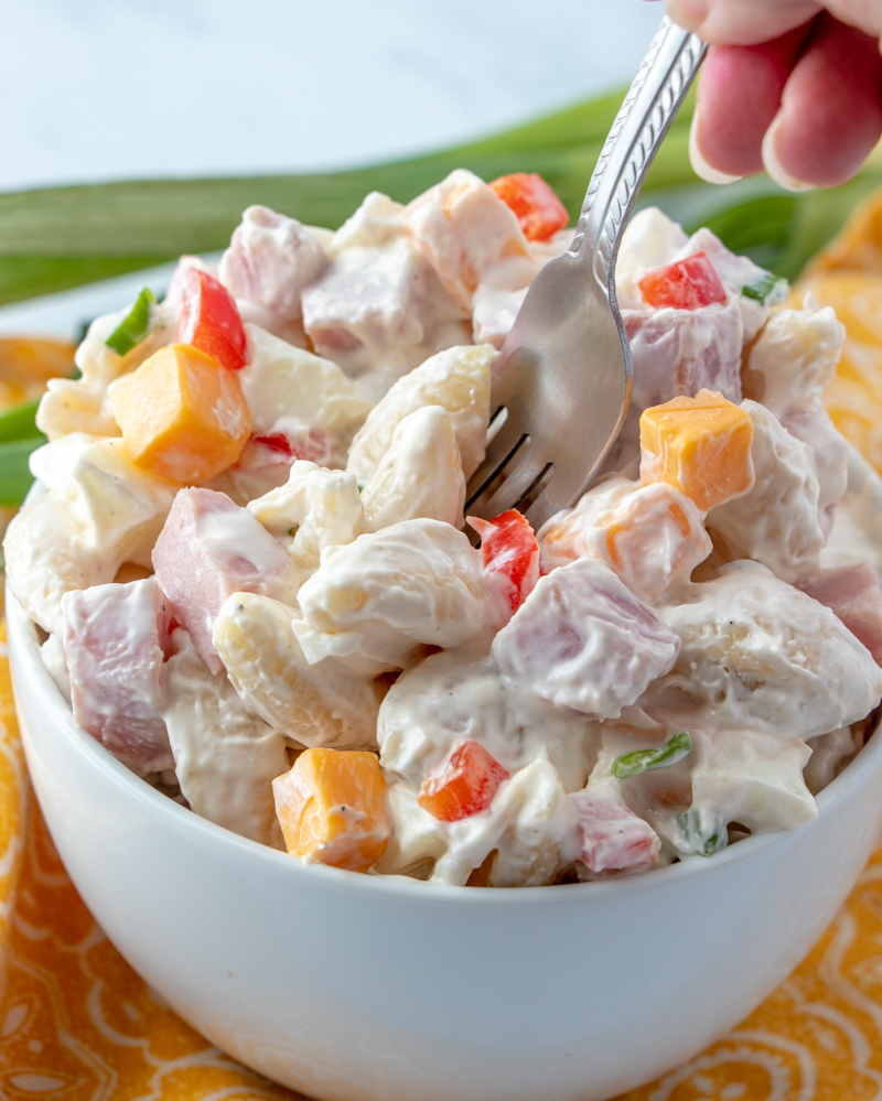 Ham, Egg, Cheese and Veggie Pasta Salad Recipe