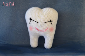 diente amigurumi tooth muela crochet ganchillo peluche kawaii