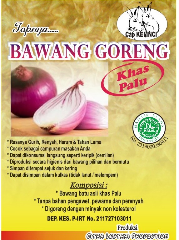 Citra lestari Production Bawang Goreng Khas Palu Cap