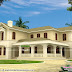 Sloping roof Colonial style house