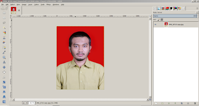 Jendela GIMP untuk mengedit background Pas Foto Jendela GIMP untuk mengedit background Pas Foto