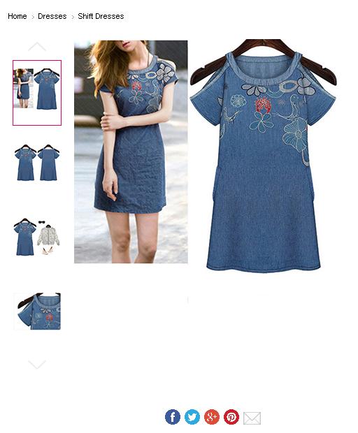 Navy Blue And White Dress - Female Designer Clothes