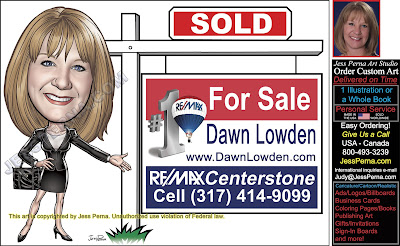 RE/MAX Real Estate Business Card Cartoon