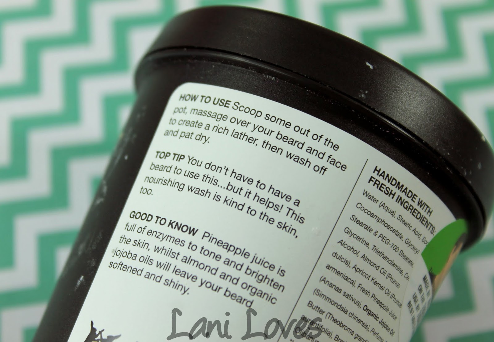 LUSH Kalamazoo Beard And Facial Wash Review Lani Loves