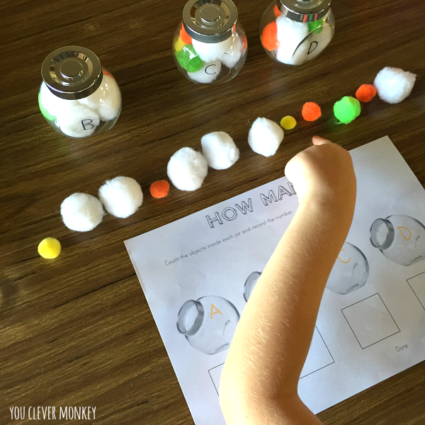 Keeping Counting Fun - using the computer game Fuzz Bugs, create this simple maths activity to allow children practice at estimating, counting and recording | you clever monkey