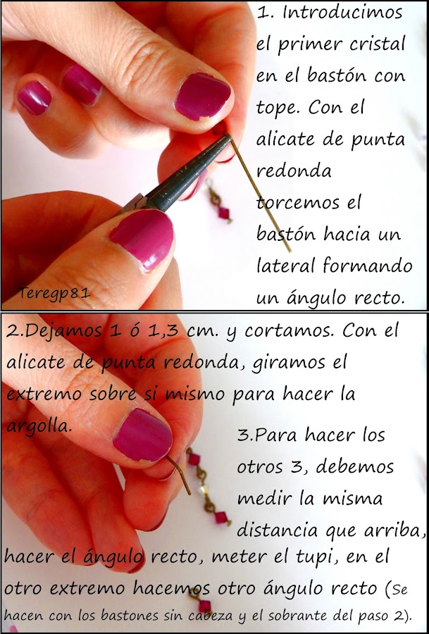 muy sencillo de hacer, pendientes