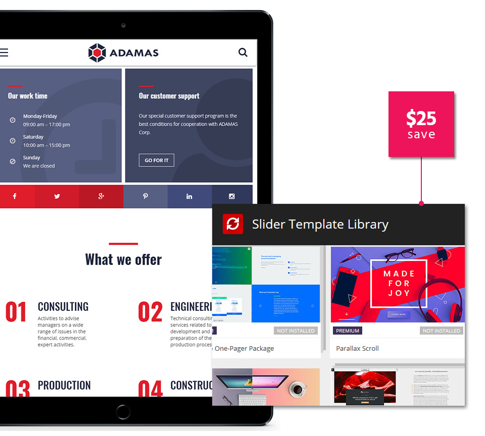 Adamas Advanced Business WordPress Theme 2018 free