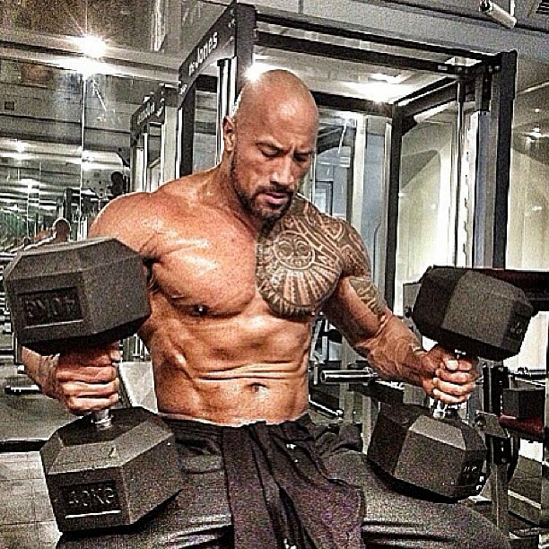 Celebrities and bodybuilding photos Bodybuilding With Dwayne Johnson