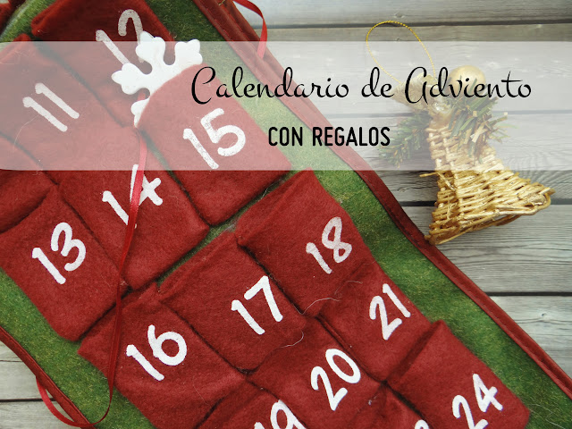 Calendario de Adviento con regalos y mensajes