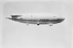 The Norge airship was designed by Umberto Nobile and became the first aircraft to fly over the North Pole