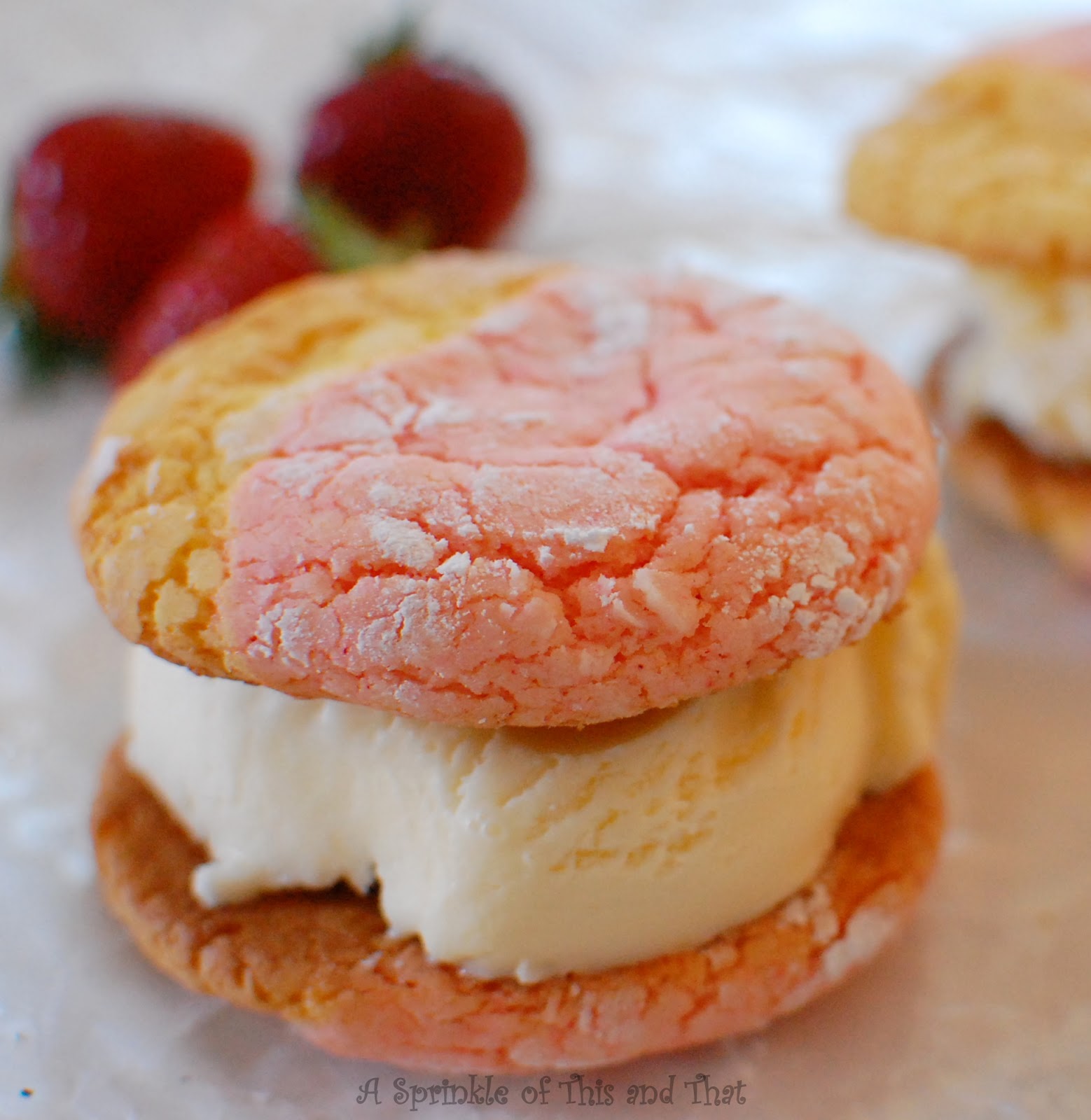 A Sprinkle of This and That Summer Strawberry Lemonade Ice Cream