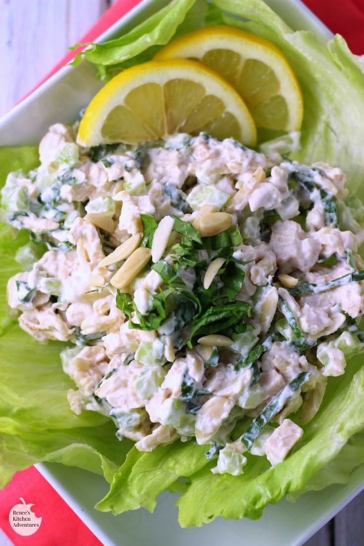 Creamy Lemon and Fresh Basil Chicken Salad Renee's Kitchen Adventures