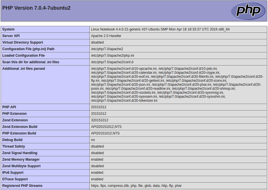 Solucionar Error Pagina en Blanco PHP7 en Linux Ubuntu 16.04 LTS Xenial Xerus