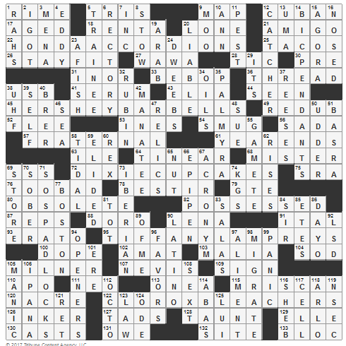 L A Times Crossword Corner