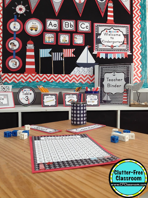 Are you planning a nautical themed classroom or thematic unit? This blog post provides great decoration tips and ideas for the best nautical theme yet! It has photos, ideas, supplies & printable classroom decor to will make set up easy and affordable. You can create a nautical theme on a budget!