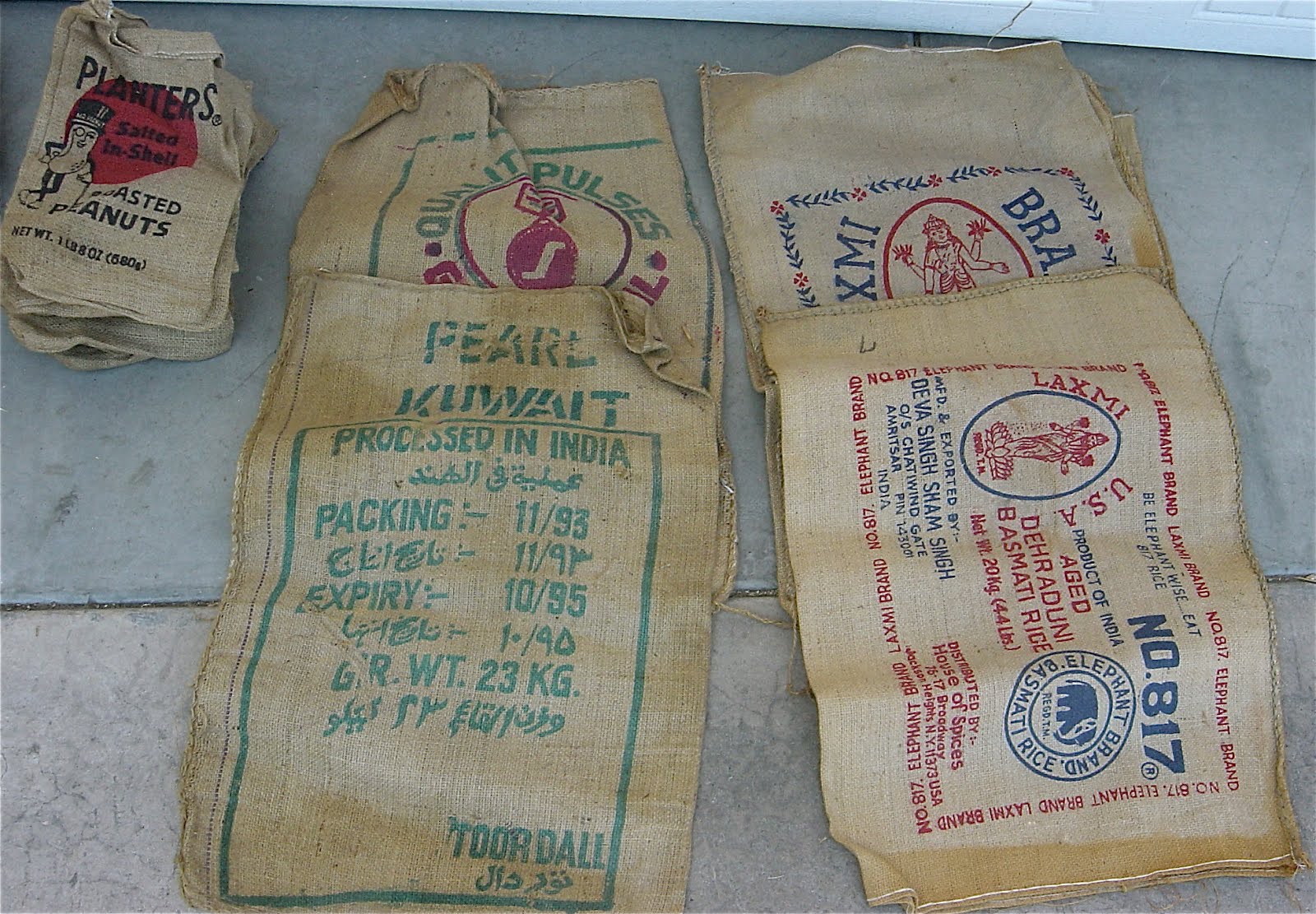 The Backyard Boutique by Five to Nine Furnishings Vintage Burlap Grain