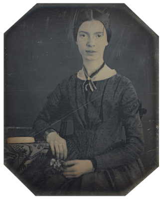 This daguerreotype taken at Mount Holyoke, December 1846 or early 1847 is the only authenticated portrait of Emily Dickinson after childhood. The original is held by Amherst College Archives and Special Collections