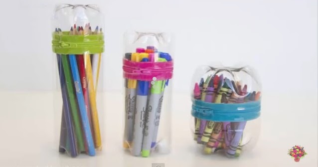 Cara Membuat Tempat Pensil Cantik Dari Botol Bekas aneka