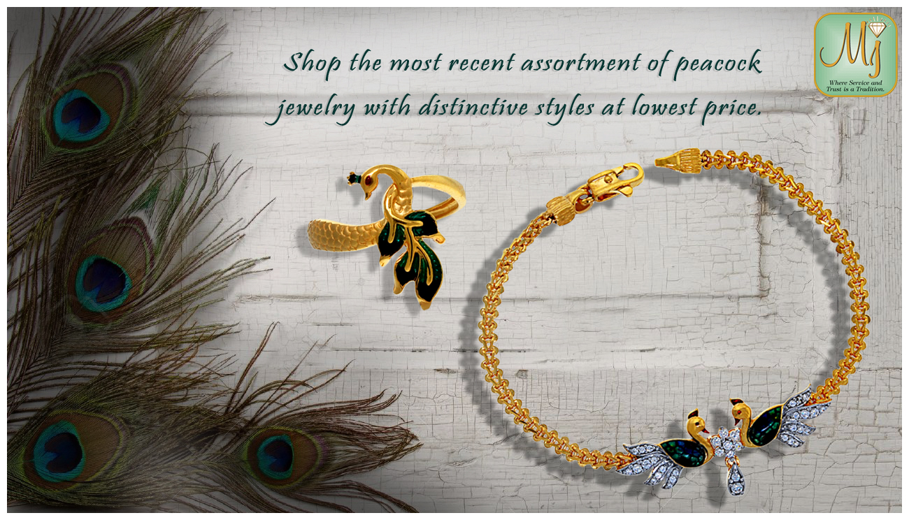 Best Indian Jewelry Store in Dallas Peacock Gold Jewelry Collection.