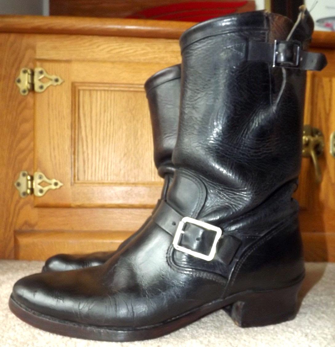 Vintage Engineer Boots: 1940'S CHIPPEWA ENGINEER BOOTS (NOT HORSEHIDE)