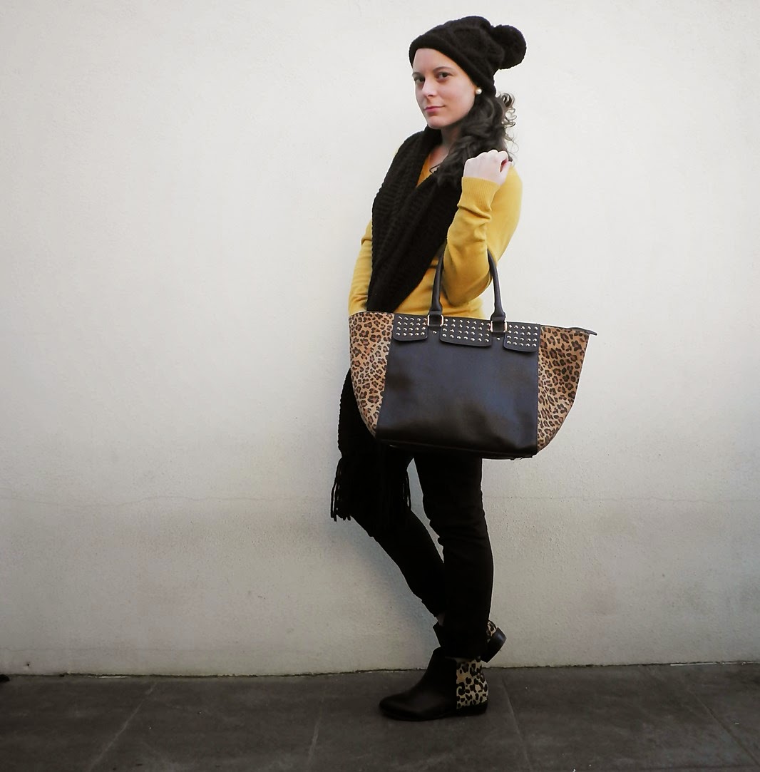 mostaza, animal print, mi vestido azul, fashion blogger, moda, castellón, valencia 