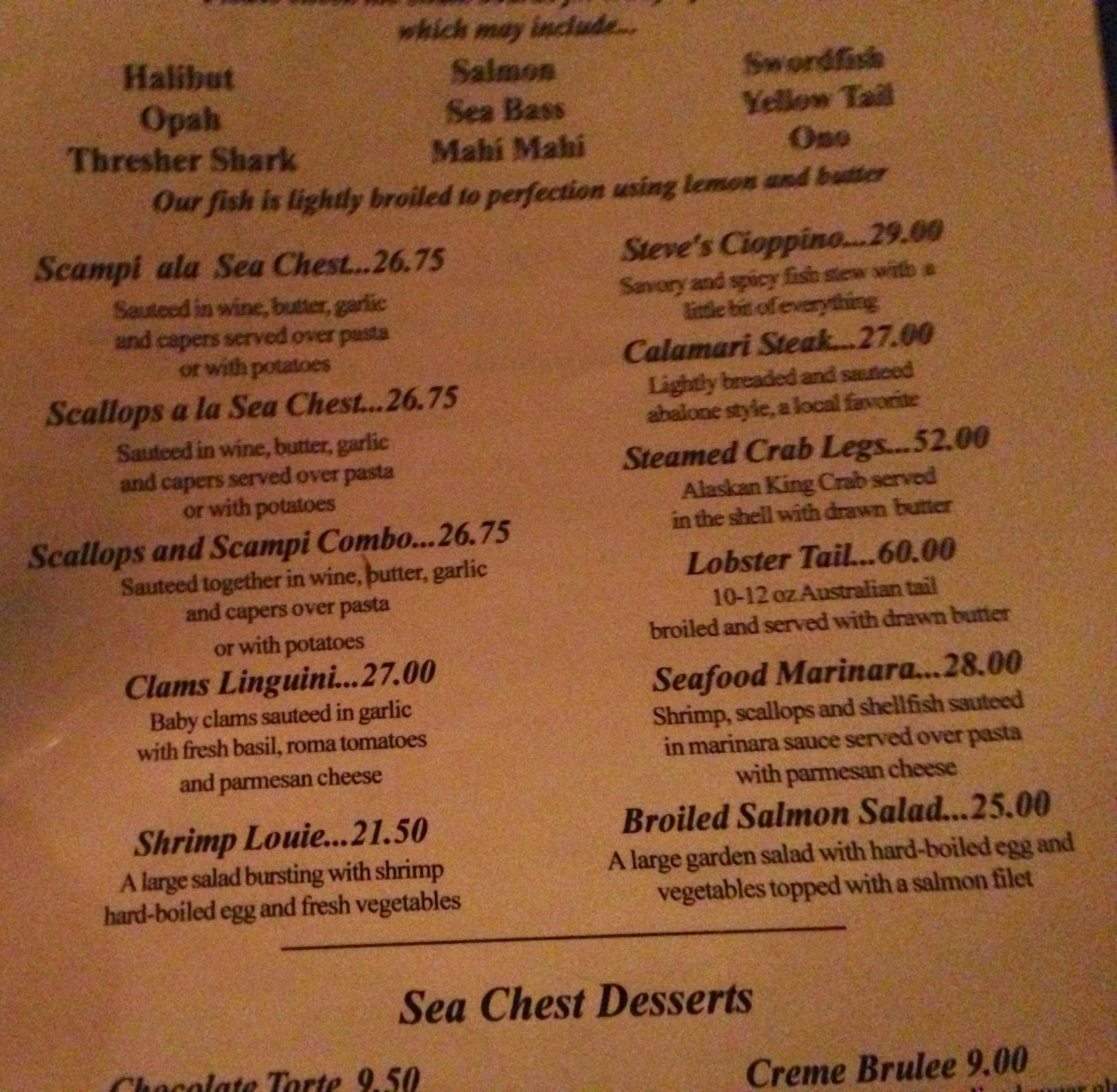 GREAT EATS HAWAII THE SEA CHEST RESTAURANT AND OYSTER BAR