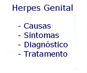 Herpes genital causas sintomas diagnóstico tratamento prevenção riscos complicações