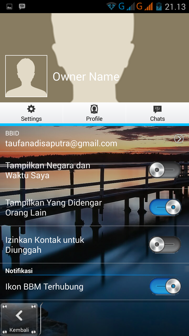 holydroid BBM versi baru MOD transparan sesuai wallpaper kita