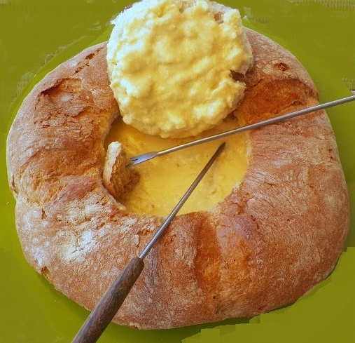 pan para fondue de queso