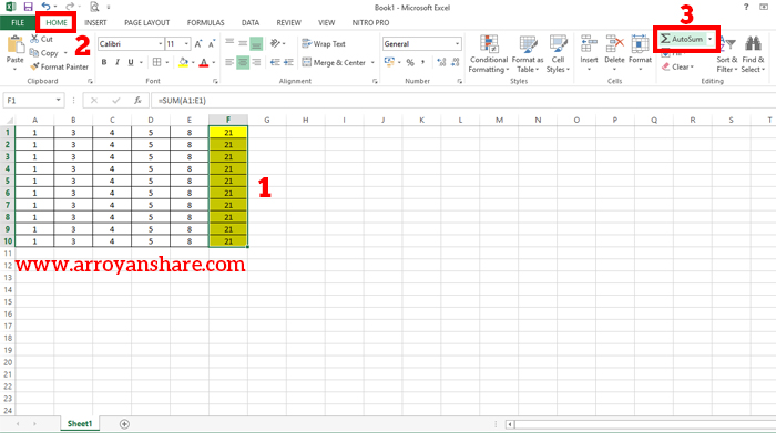 cara menggunakan autosum di excel 2007 cara menggunakan autosum di excel 2007
