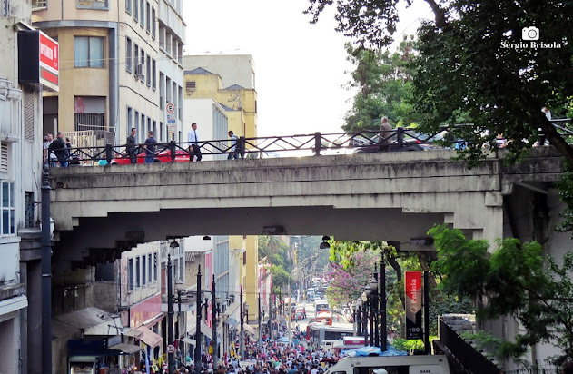 Vista ampla do Viaduto Boa Vista - Centro - São Paulo