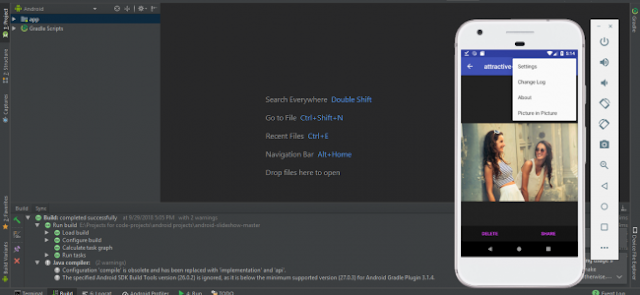 Source Code Project Android Studio slide Show Application Native