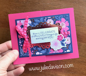 VIDEO: Stampin' Up! Everything is Rosy Double Z Fold Card Tutorial ~ www.juliedavison.com