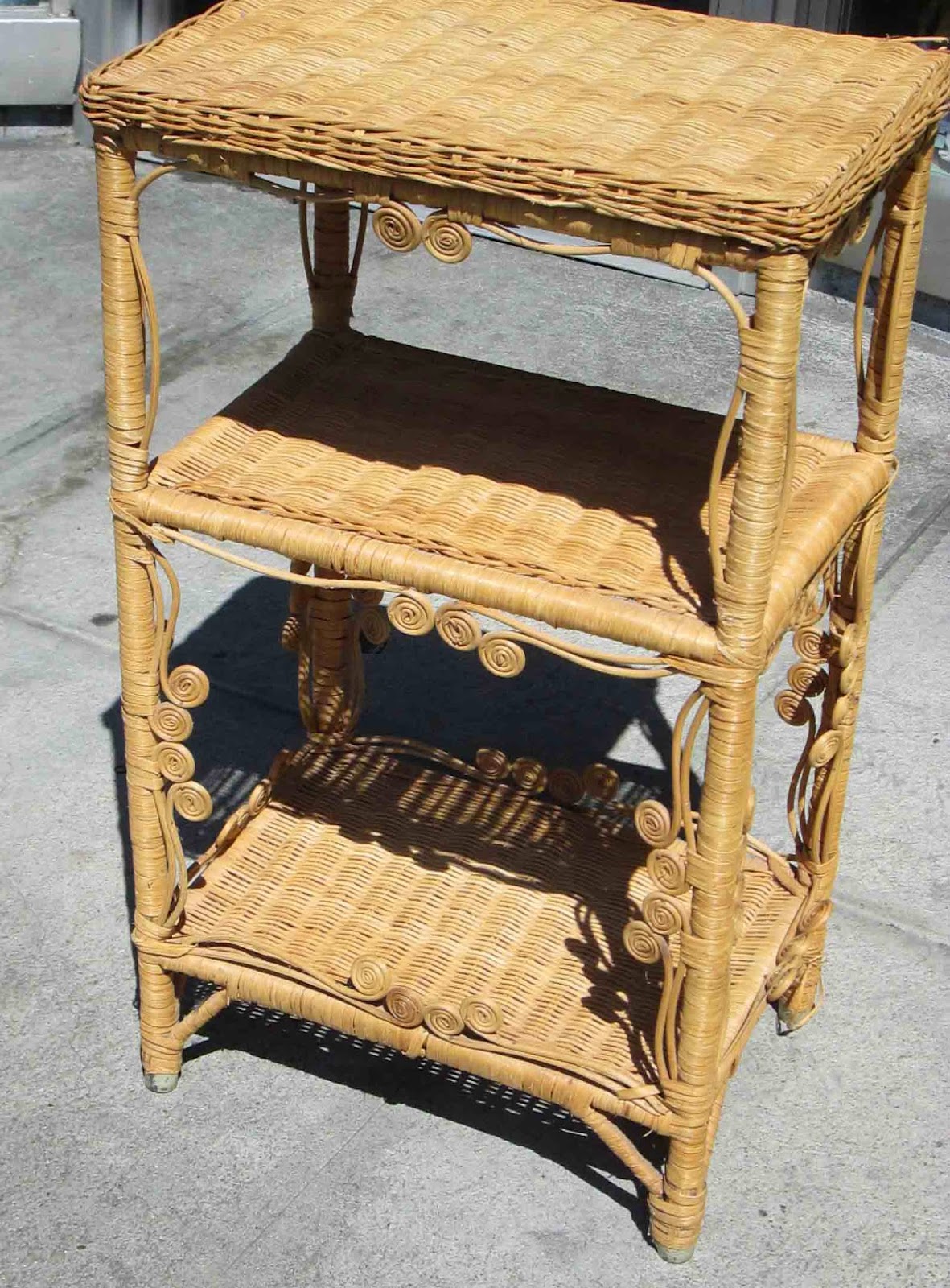 UHURU FURNITURE & COLLECTIBLES SOLD Small Wicker Shelf 30