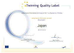 eTwining Quality Label for G1 in Zawiercie