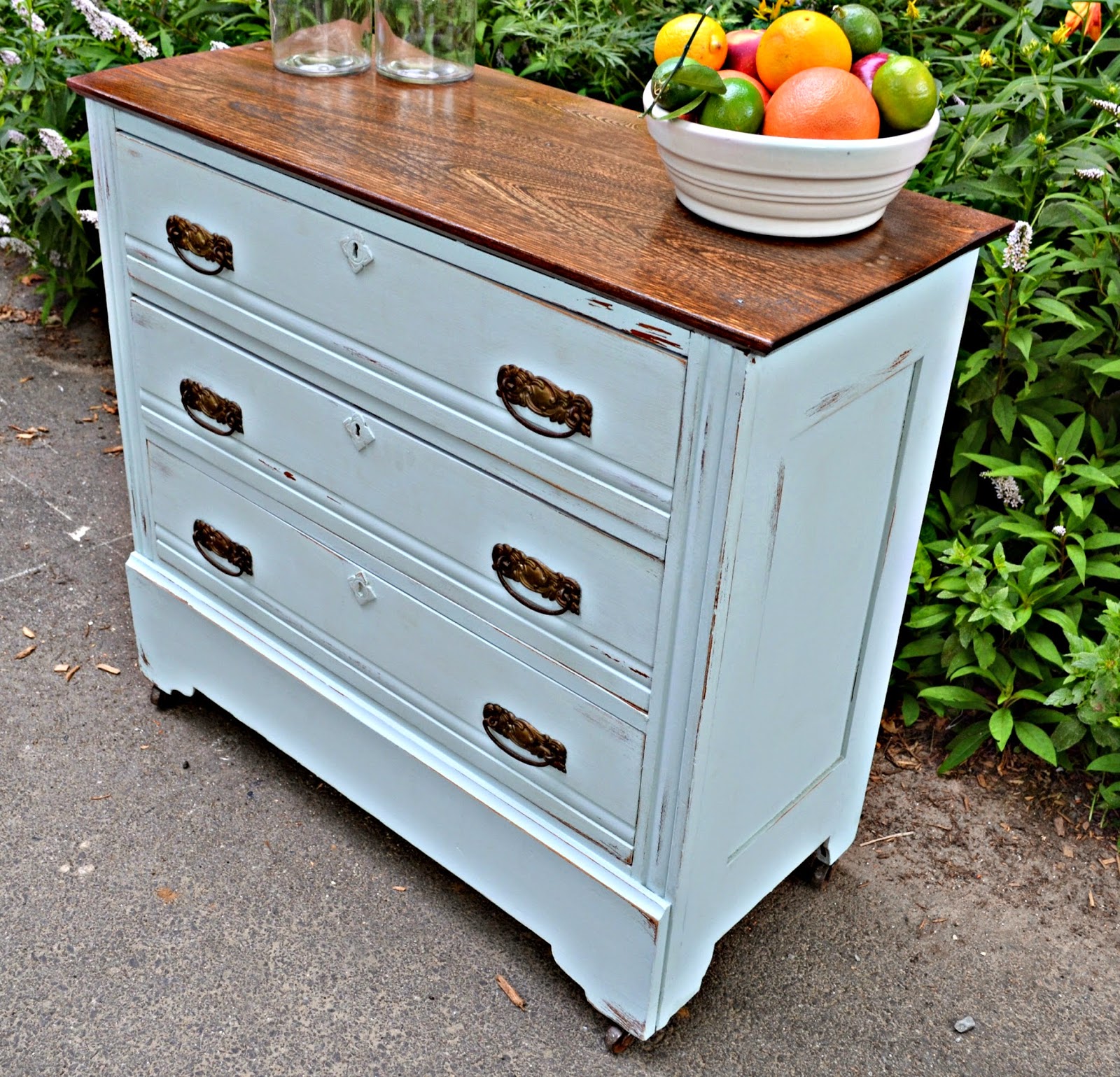 Heir and Space: An Antique Blue Dresser
