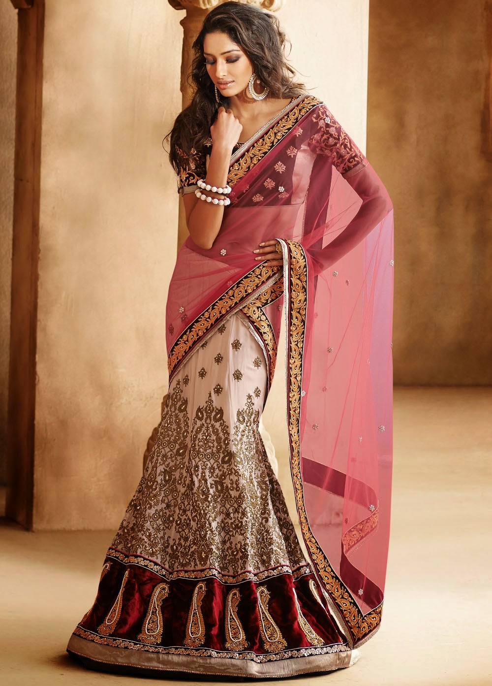Outstanding Bridal Lehenga Choli and Lehenga Saree Designs 2014 - Fashion Me Now