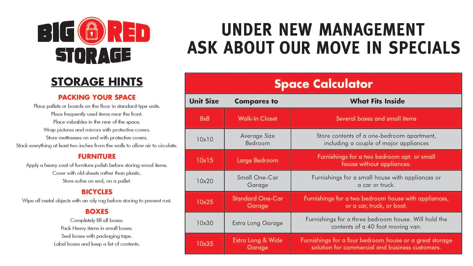 Storage Space Calculator Plus Storage Tips