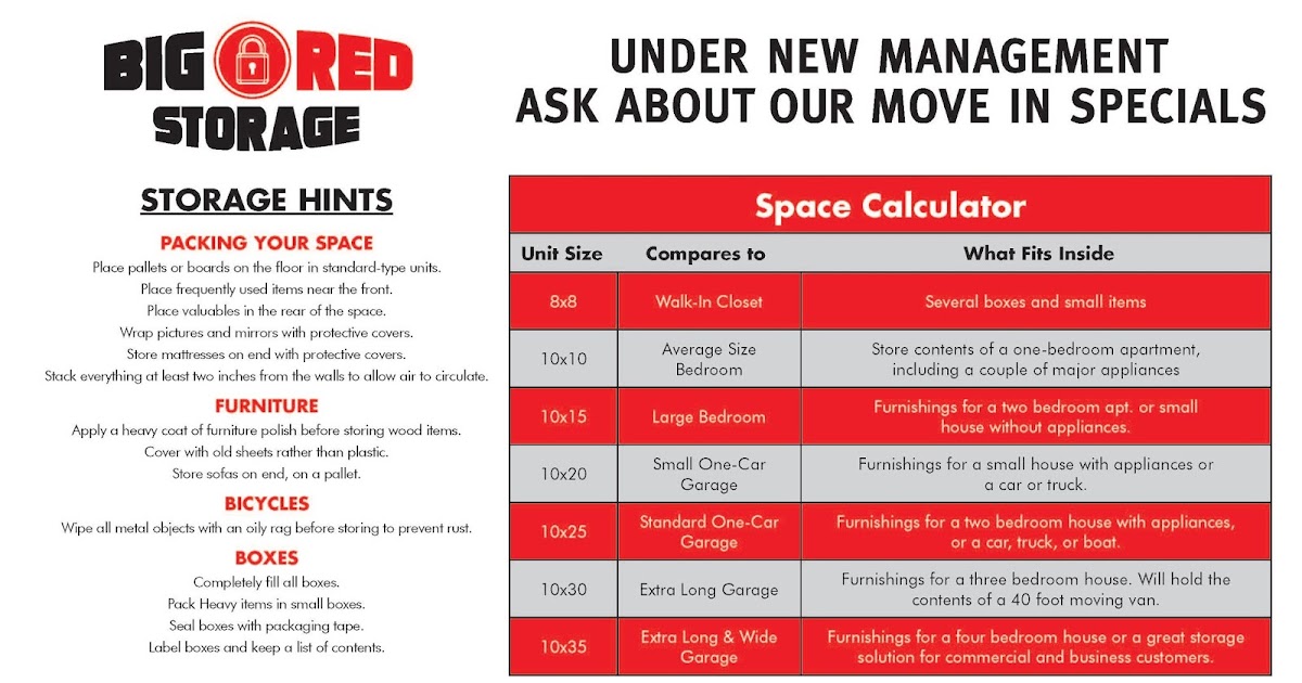 Storage Space Calculator Plus Storage Tips