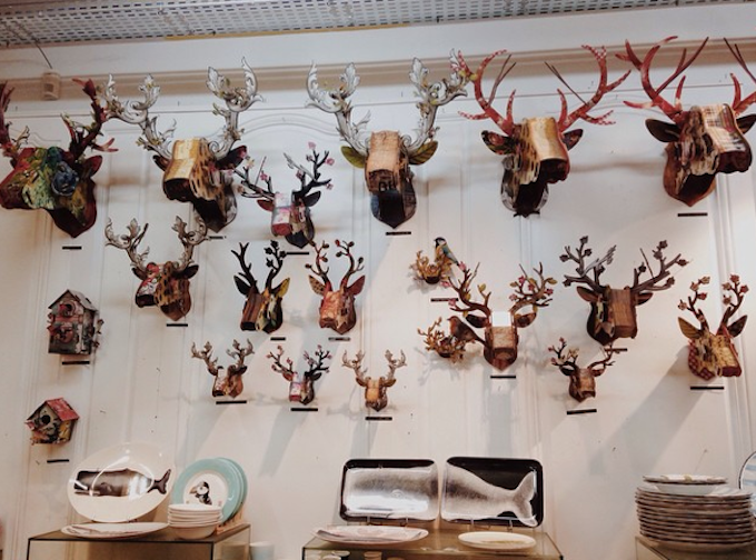 cabezas ciervo decoración