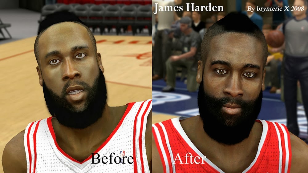 NBA 2k14 James Harden Cyberface Patch