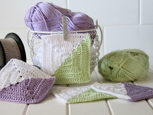 Crochet- Half Square Triangle Grannies
