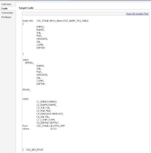 ODI Interfaces ~ Oracle Data Integrator